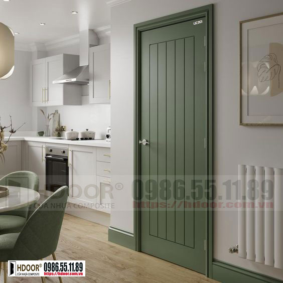 Cửa nhựa composite cao cấp HDOOR® xanh rêu